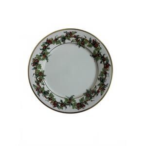 Christmas Holiday Porcelain 'Holly and Ivy' Dinner Plate Royal Gallery VTG 1993